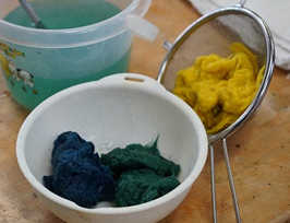 和紙を乾燥させる様子