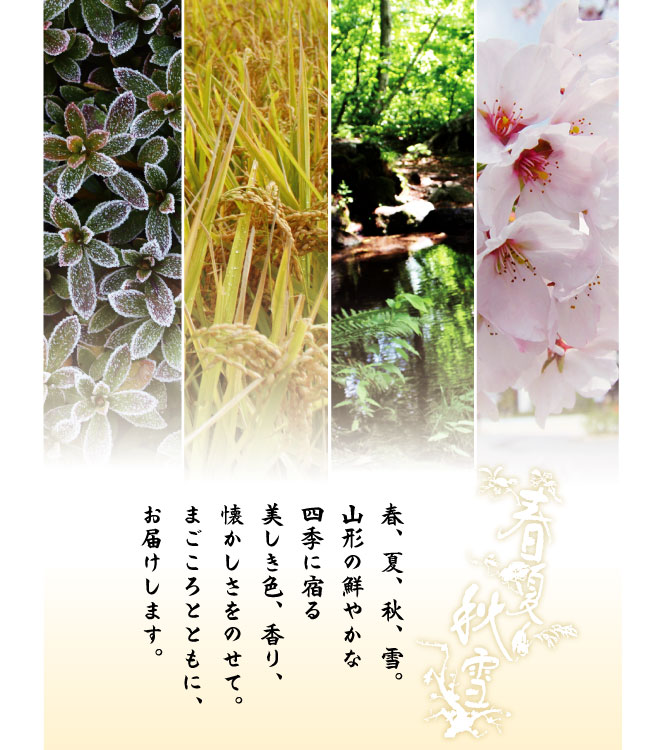 春夏秋雪 季節感あるおせんべいの提案